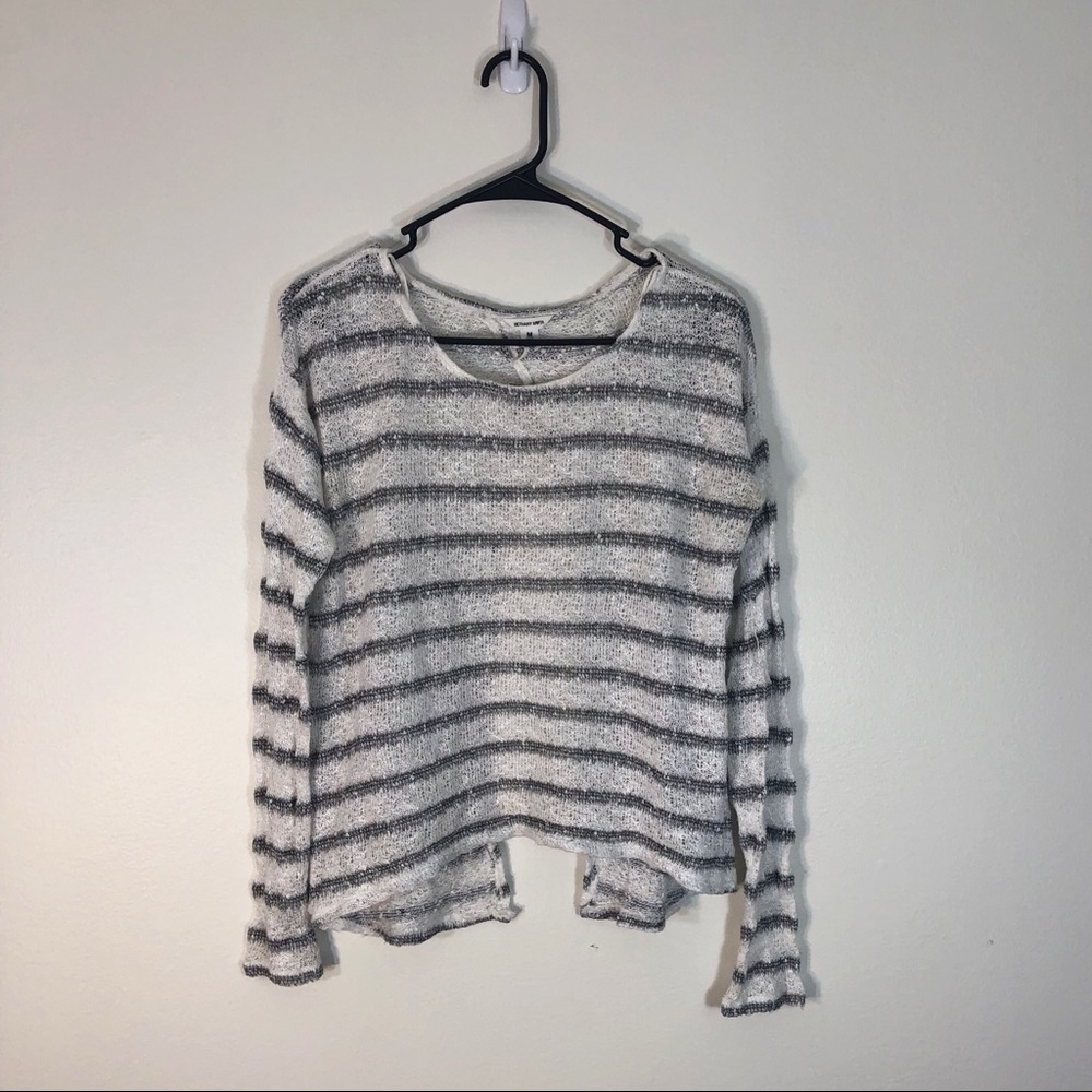 Striped Open Back Sweater